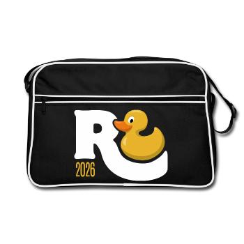 Gummy Duck Pension 2026 - Retraite - Pension - Sac Retro - noir/blanc - Devant