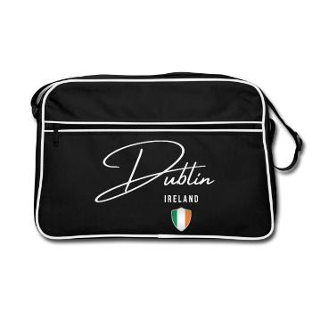 Dublin Irlande, design élégant Dublin - Sac Retro - noir/blanc - Devant