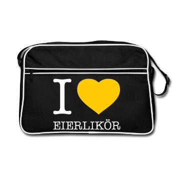 I love eggnog - Retro Bag - black/white - Front
