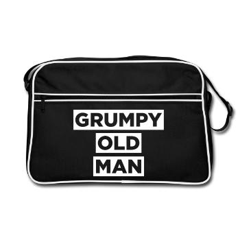 Grumpy Old Man - Retro Bag - black/white - Front