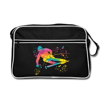 Ski alpin Sports d’hiver Ski nordique - Sac Retro - noir/blanc - Devant