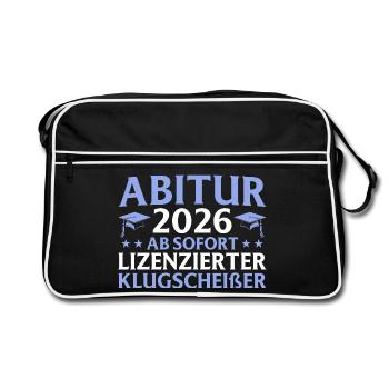Abitur passed in 2026 Passed final exam - Retro Bag - black/white - Front