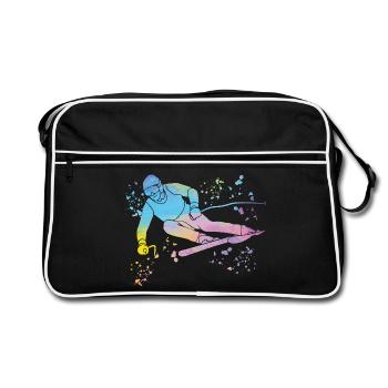 Ski alpin Sports d’hiver Ski nordique - Sac Retro - noir/blanc - Devant