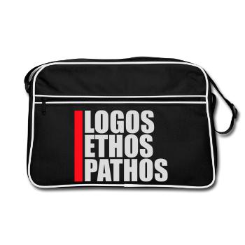 Logos Ethos Pathos Rhetoric Philosophy Student - Retro Bag - black/white - Front