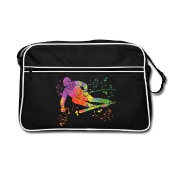 Ski alpin Sports d’hiver Ski nordique - Sac Retro - noir/blanc - Devant
