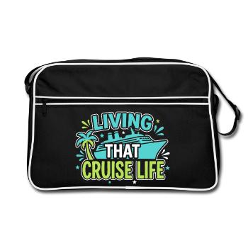 Cruising Granny, Grandma On Deck, - Retro Bag - black/white - Front