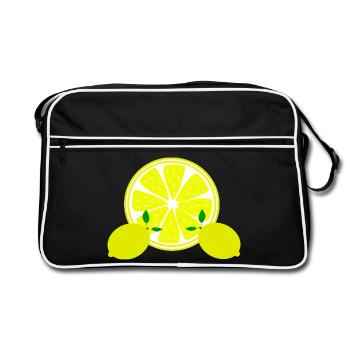 citron vert lime - Sac Retro - noir/blanc - Devant