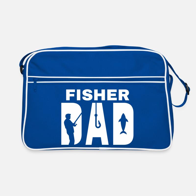 pêche, pêcheur, fan de pêche Sac Retro