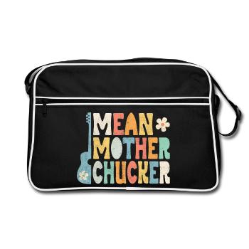 Mean Mother Chucker on Guitar - Retro Bag - black/white - Front