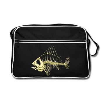 Poisson - Sac Retro - noir/blanc - Devant