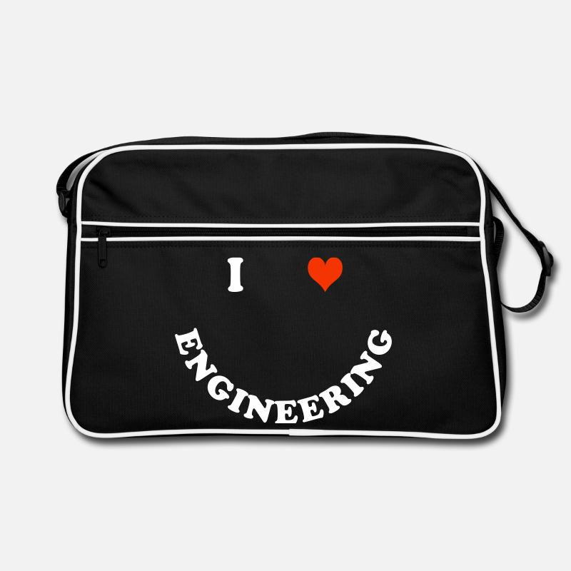 engineer - Retro Tasche - Schwarz/Weiß