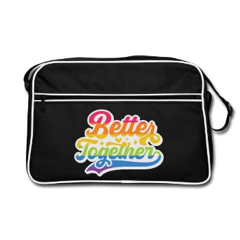 LGBT Pride Month - Better Together - Retro Bag - black/white - Front