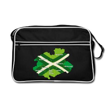 Contour Achterhoek avec couleurs - Sac Retro - noir/blanc - Devant