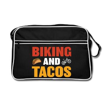 Vélo et tacos conçus pour les loisirs - Sac Retro - noir/blanc - Devant