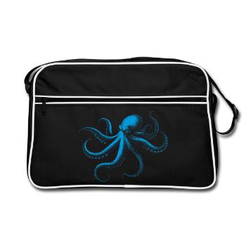 Octopus in Monochrome - Retro Bag - black/white - Front