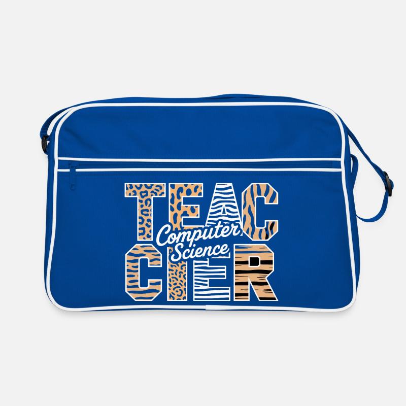 Computer Science Teacher Animal Pattern Style Retro Bag