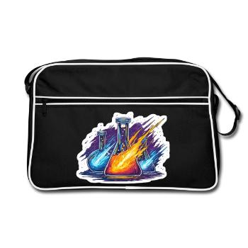 Lab Geek Quadrantid Meteor Shower Lab Experiment - Retro Bag - black/white - Front