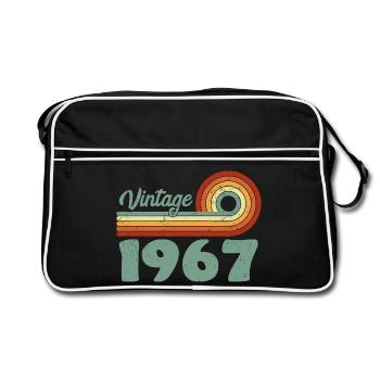 Klassischer Geburtstag 1967 Retro 1967 - Retro Tasche - Schwarz/Weiß - Vorne