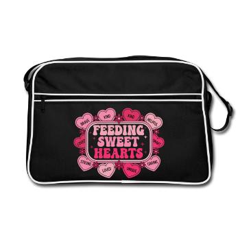 Caring Hearts: Education and Love - Retro Bag - black/white - Front