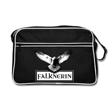 Panneau de fauconnerie fauconnière aigle fauconnerie - Sac Retro - noir/blanc - Devant