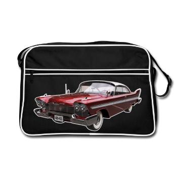 Vintage Dream Car sans texte - Sac Retro - noir/blanc - Devant