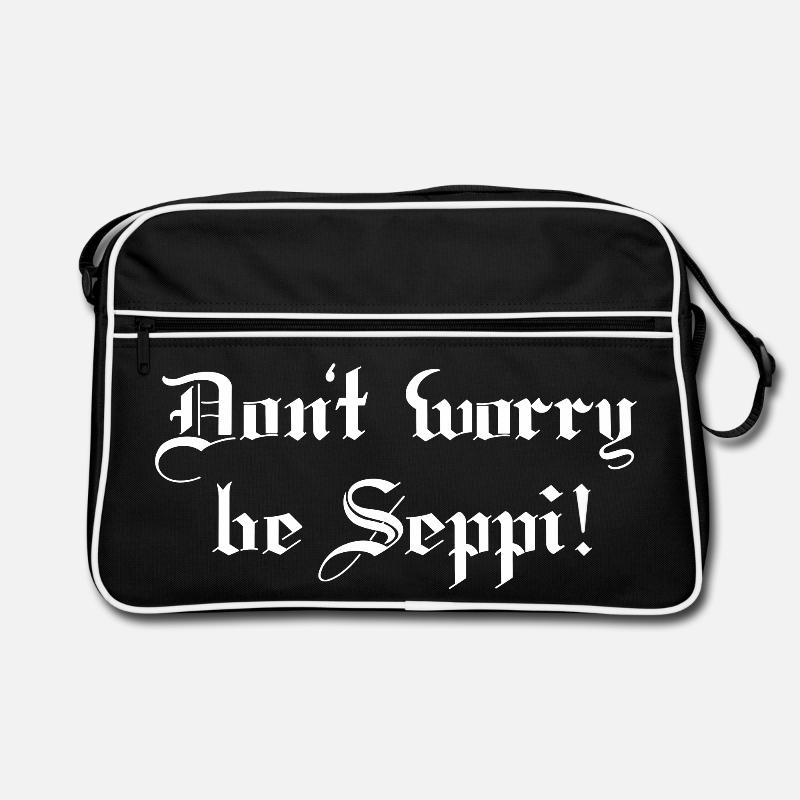 Sei ein Seppi - Retro Tasche - Schwarz/Weiß