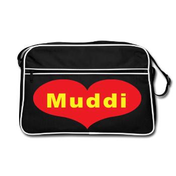 Boue - Sac Retro - noir/blanc - Devant