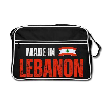 Fabriqué au Liban, fierté libanaise - Sac Retro - noir/blanc - Devant