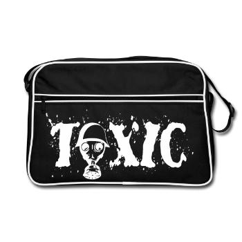 Toxique Grunge Masque Gaz - Sac Retro - noir/blanc - Devant