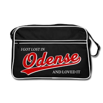 Je me suis perdu à Odense et j’ai adoré - Voyage au Danemark - Sac Retro - noir/blanc - Devant
