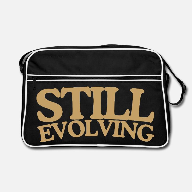 Still evolving Wachstum Retro Spruch Design Retro Tasche