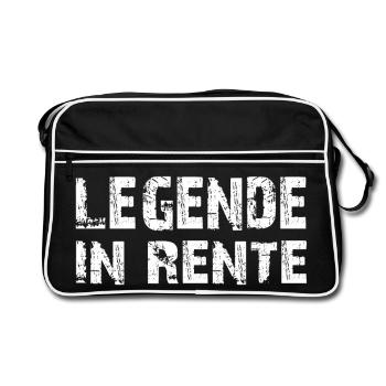 Endlich Rentner - Retro Tasche - Schwarz/Weiß - Vorne