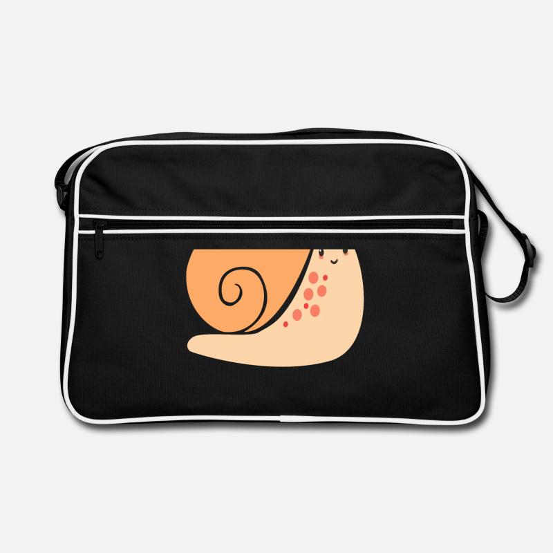 Schnecke - Retro Tasche - Schwarz/Weiß