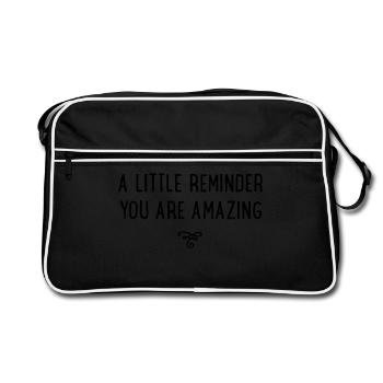 amazing - Retro Bag - black/white - Front