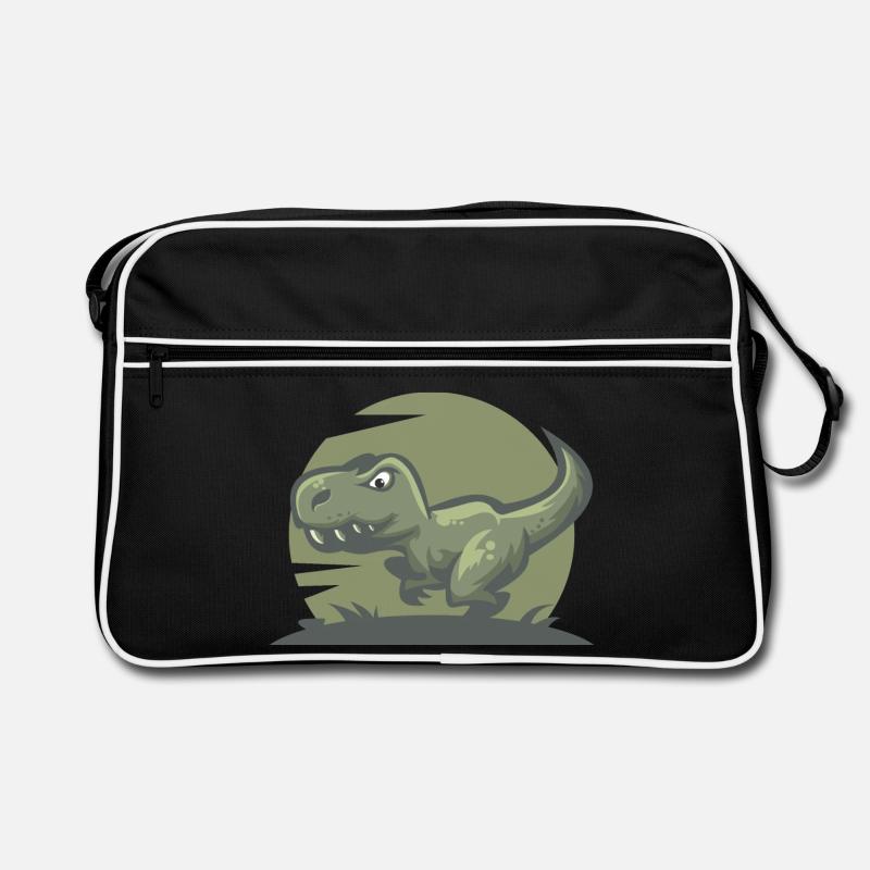 Dinosaure T-Rex - Sac Retro - noir/blanc