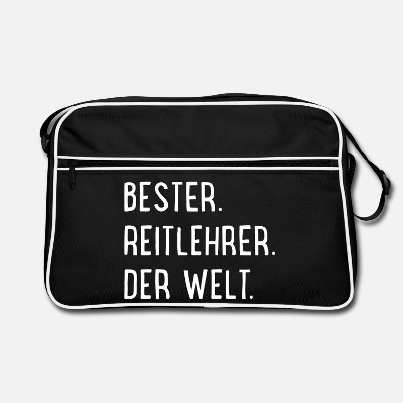 Bester Reitlehrer Retro Tasche
