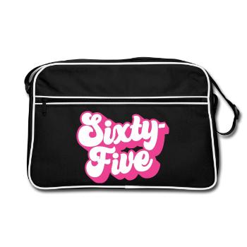 Sixty-five 65th Birthday Women Her 65 Years Old - Retro Bag - black/white - Front
