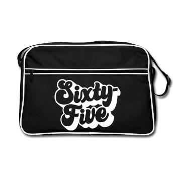 Sixty-five 65th Birthday Men Women 65 Years Old - Retro Bag - black/white - Front