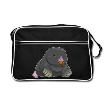 Mole Baby Pacifier - Retro Bag - black/white - Front