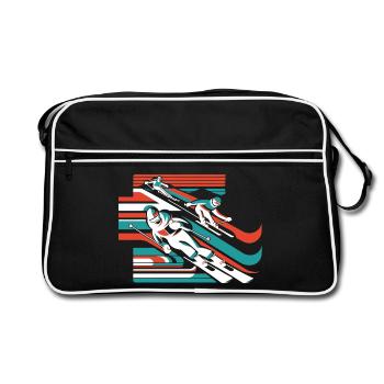 Ski Sports d’hiver Neige Hiver - Sac Retro - noir/blanc - Devant