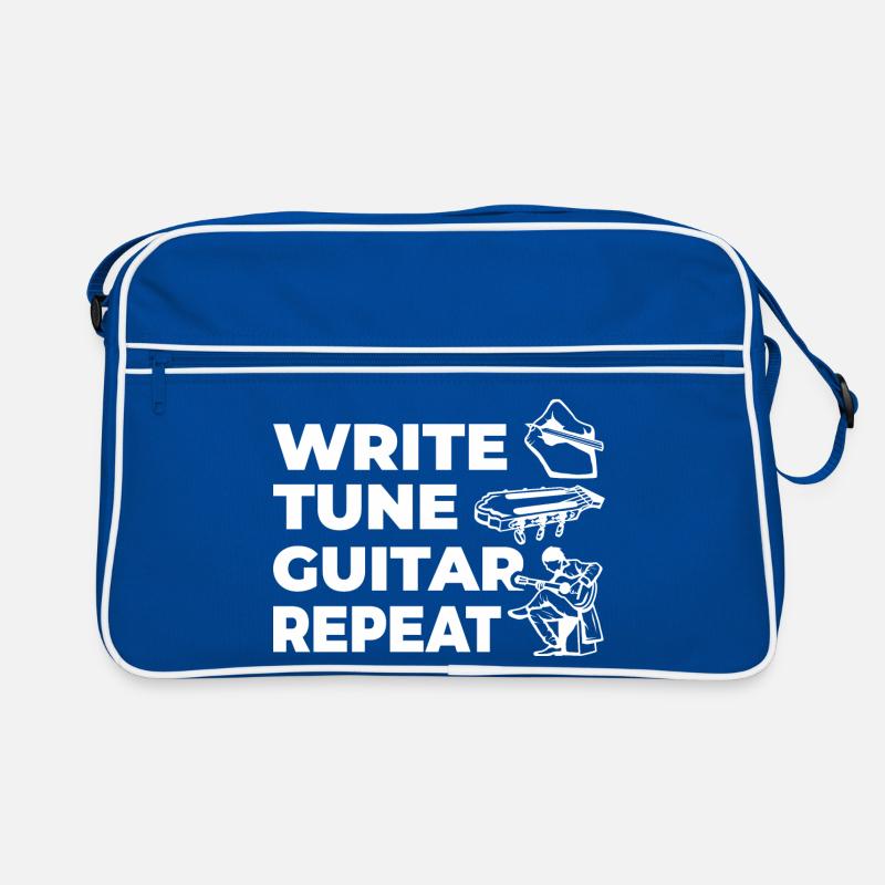 Write Tune Guitar Repeat Retro Tasche