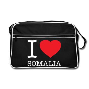 J’AIME LA SOMALIE - Sac Retro - noir/blanc - Devant
