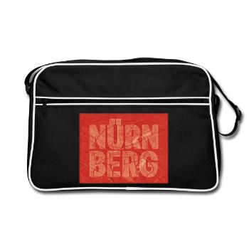 Carte de la ville de Nuremberg Bold - Sac Retro - noir/blanc - Devant