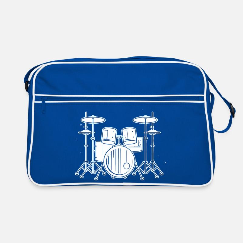 Drum Set Drawing Retro Bag
