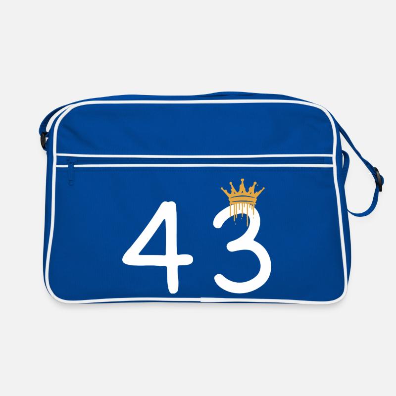 Conception de lettrage à la main de la couronne royale Sac Retro