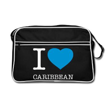 J’adore Caribbean Karibik - Sac Retro - noir/blanc - Devant