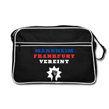Mannheim et Francfort réunies - Sac Retro - noir/blanc - Devant