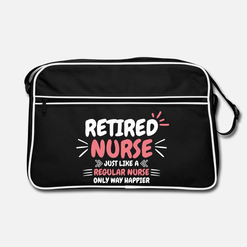 Spruch einer pensionierten Krankenschwester Retro Tasche