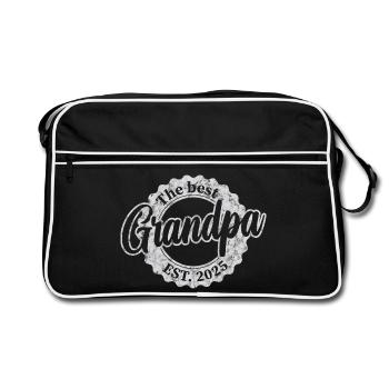 The Best Grandpa since 2025 - Retro Bag - black/white - Front