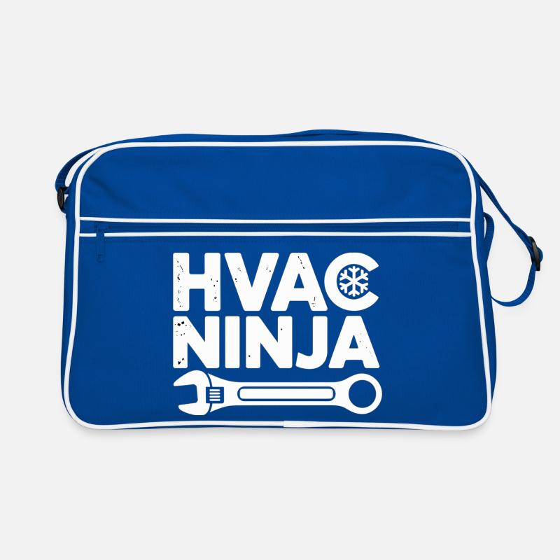 HVAC Ninja Techniker Reparatur Experte Design Retro Tasche